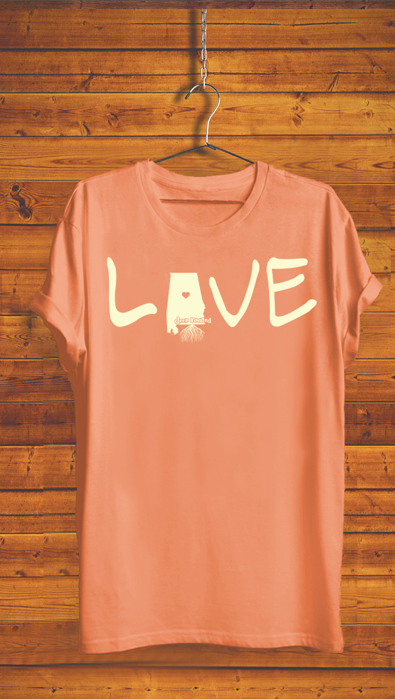 ALABAMA <br> ADULT UNISEX <BR> ORGANIC COTTON <br> CORAL