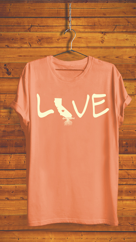 CALIFORNIA <br> ADULT UNISEX <BR> ORGANIC COTTON <br> CORAL
