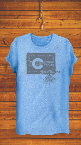 COLORADO <br> ADULT & YOUTH UNISEX <br> ECO TRIBLEND <br> CHARCOAL & ROYAL BLUE