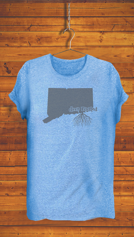 CONNECTICUT <br> ADULT & YOUTH UNISEX <br> ECO TRIBLEND <br> CHARCOAL & ROYAL BLUE