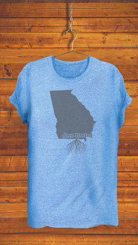 GEORGIA <br> ADULT & YOUTH UNISEX <br> ECO TRIBLEND <br> CHARCOAL & ROYAL BLUE