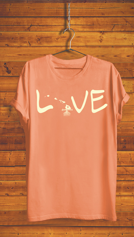HAWAII <br> ADULT UNISEX <BR> ORGANIC COTTON <br> CORAL