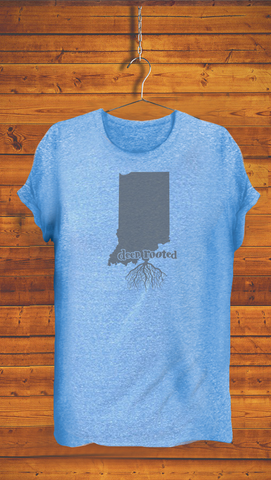 INDIANA <br> ADULT & YOUTH UNISEX <br> ECO TRIBLEND <br> CHARCOAL & ROYAL BLUE
