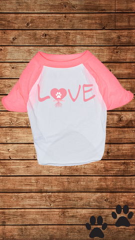 ILLINOIS <br> PUPPY 3/4 SLEEVE BLEND <br> WHITE / PINK