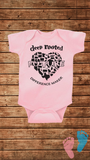 DELAWARE <br> INFANT ONESIE <br>ORGANIC COTTON <br> PINK & SCUBA BLUE