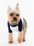 HAWAII <br> PUPPY 3/4 SLEEVE BLEND <br> WHITE / NAVY
